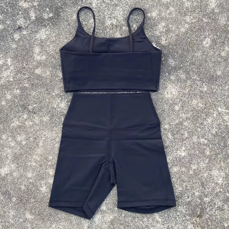 Conjunto Corto Yoga & Gym de 2 piezas para mujer transpirable