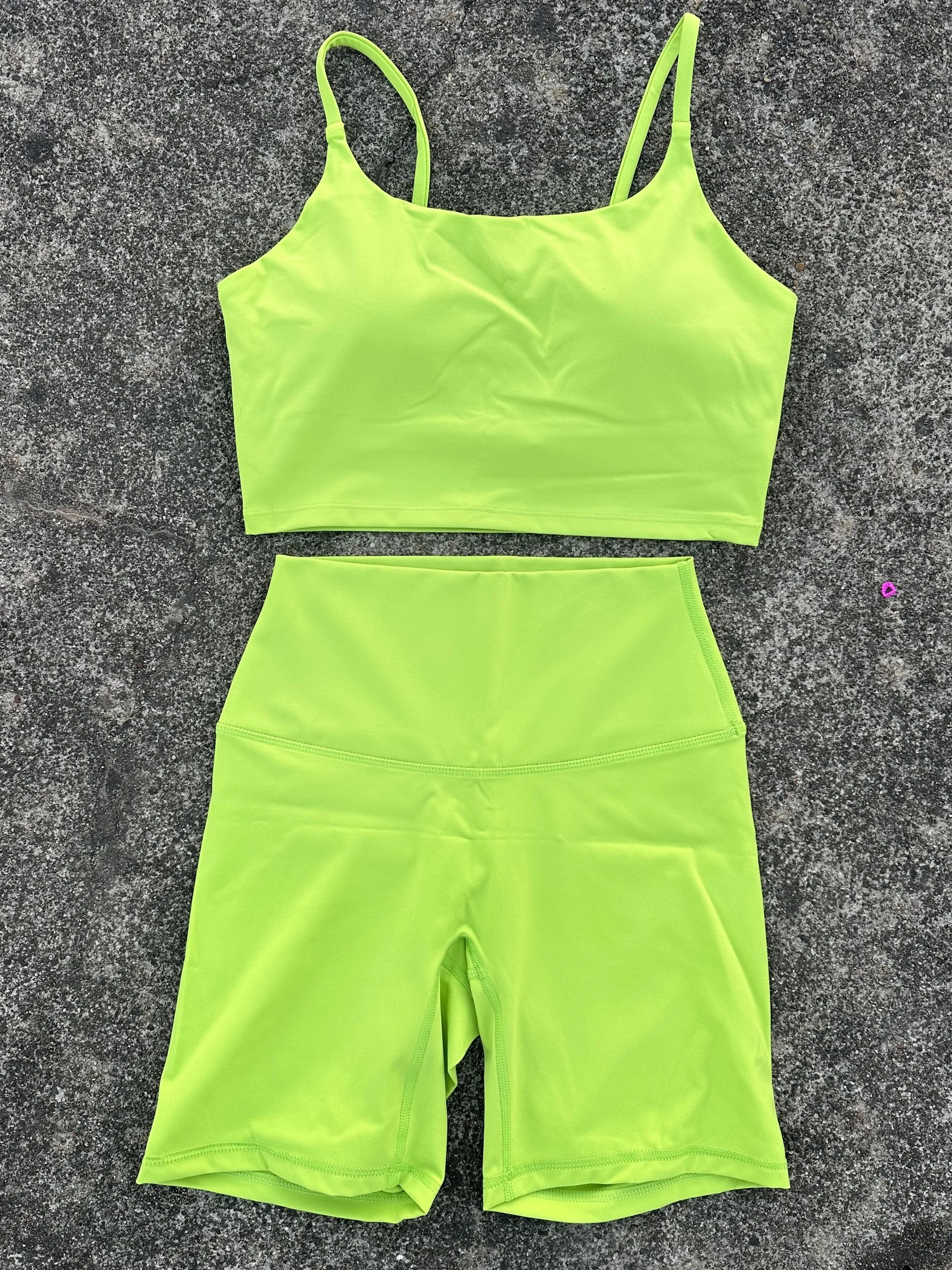 Conjunto Corto Yoga & Gym de 2 piezas para mujer transpirable